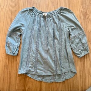 Sundance Women's Blue Peasant Top size S